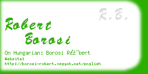 robert borosi business card